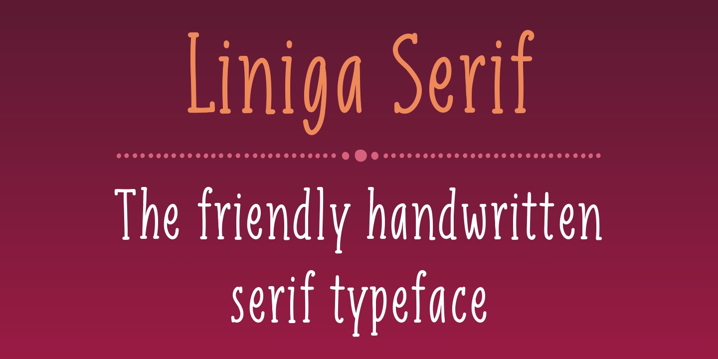Przykład czcionki Liniga Serif